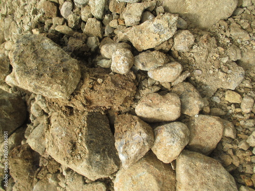 pile of soil to level the land on which the house will be built