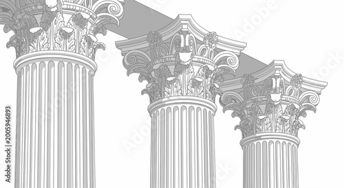 Photos Ancient Greek Corinthian Columns Architectural Detail - Classic Design
