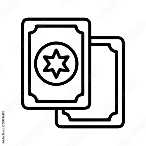 Bild auf Leinwand Tarot Cards Icon