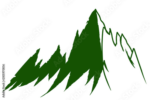 Abstract Mountain Peak Illustration