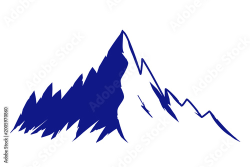 Abstract Mountain Peak Illustration