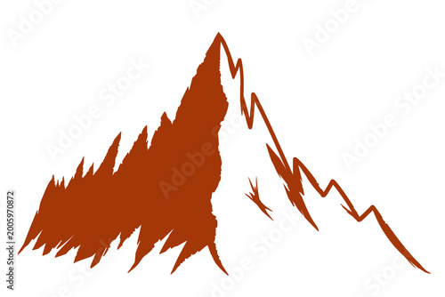 Abstract Mountain Peak Illustration