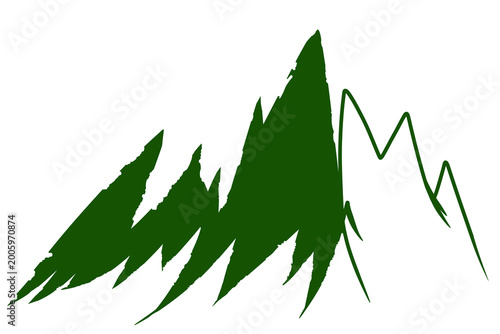 Abstract Mountain Peak Illustration