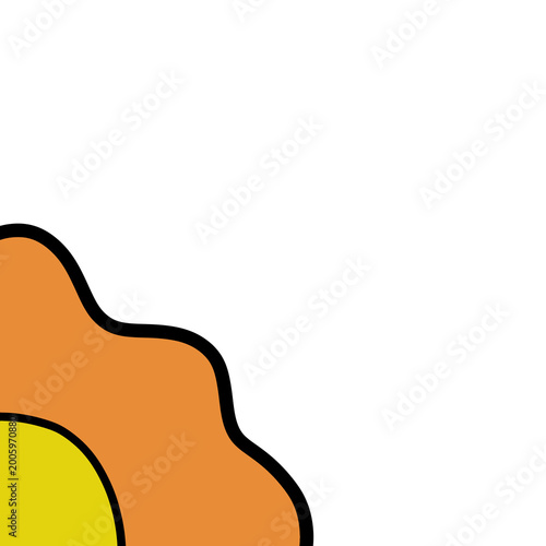 Abstract Sun and Wave Graphic