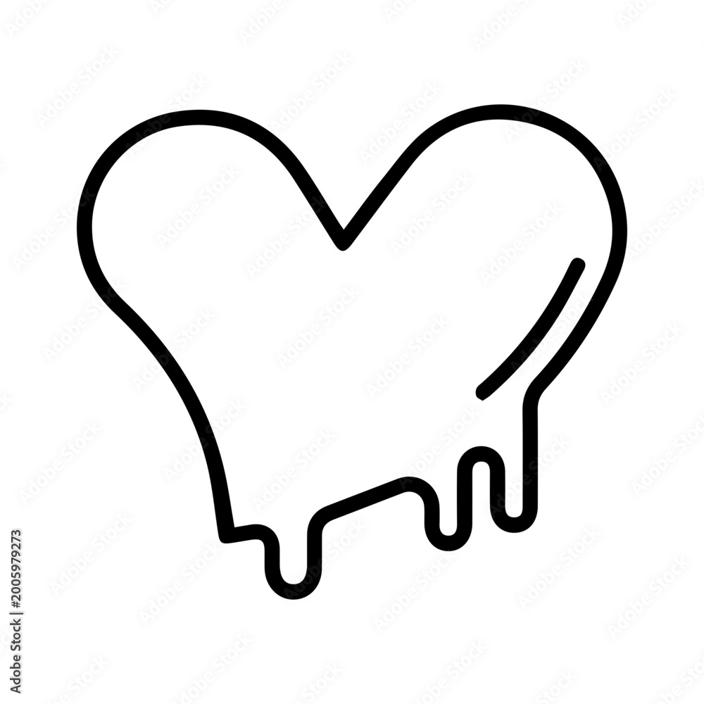 Obraz premium Melting Heart Line Art