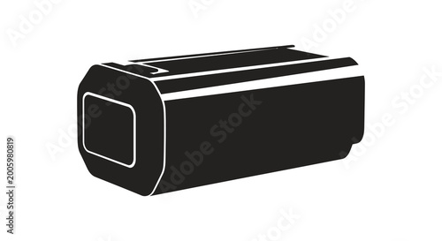 Billede på lærred battery silhouette in black and white a rectangular power source with a terminal