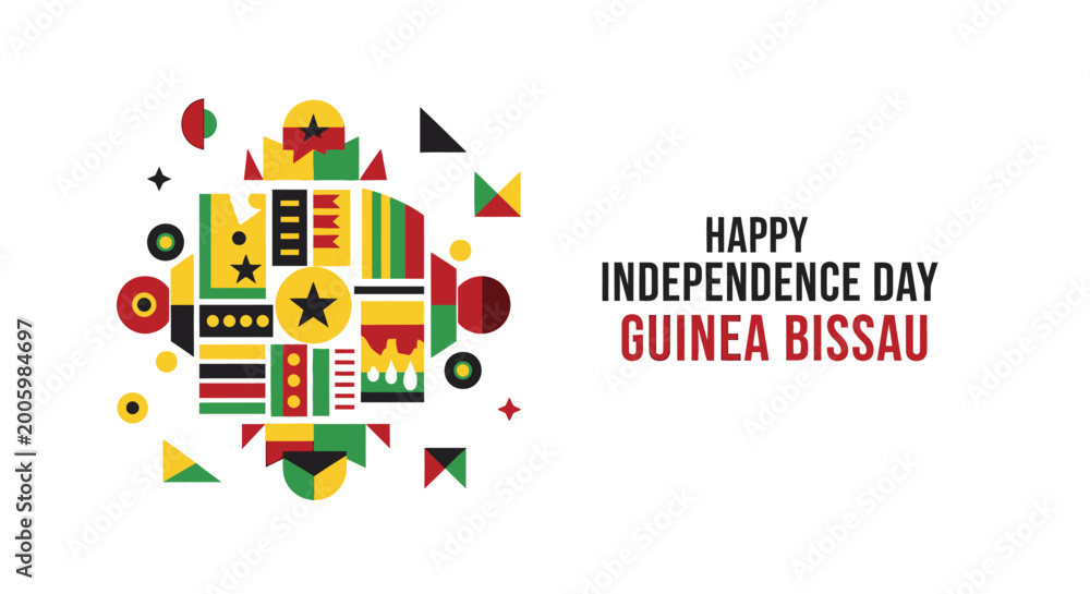 Fototapeta premium Happy Independence Day Guinea Bissau celebration