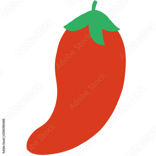 Red Chili vegetable vector illustration