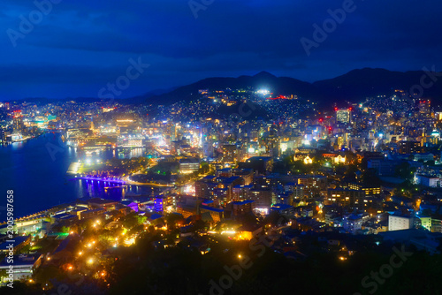 長崎の夜景・鍋冠山からの眺望（長崎県・長崎市）