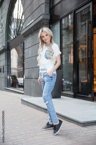 Beautiful woman dressed in pants