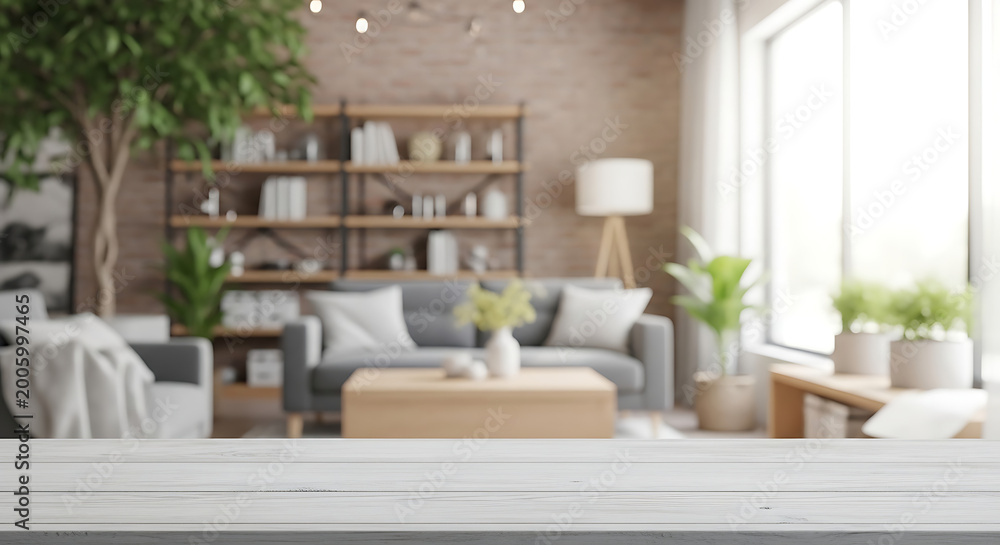 Fototapeta premium Cozy living room interior design with comfortable seating and natural light