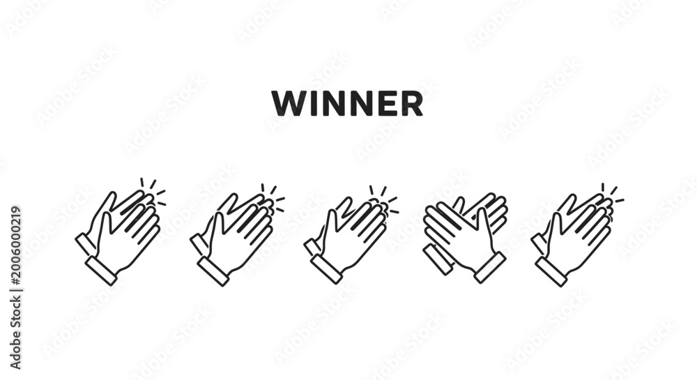 Fototapeta premium Hands clapping in celebration together.
