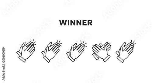 Photos Hands clapping in celebration together.