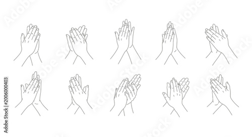 Bilde på lerret Diverse hands in prayer position.