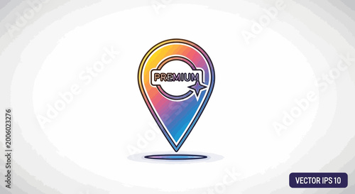 Premium Location Pin Icon with Star and Circle, Colorful Gradient, Isolated on White Background Free Download Premium Location Pin Icon with Star and Circle, Colorful Gradient, Isolated on White Background - GFXLoad