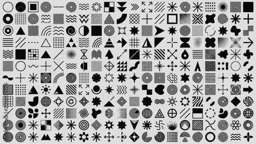 Εκτύπωση καμβά Set of geometric shapes