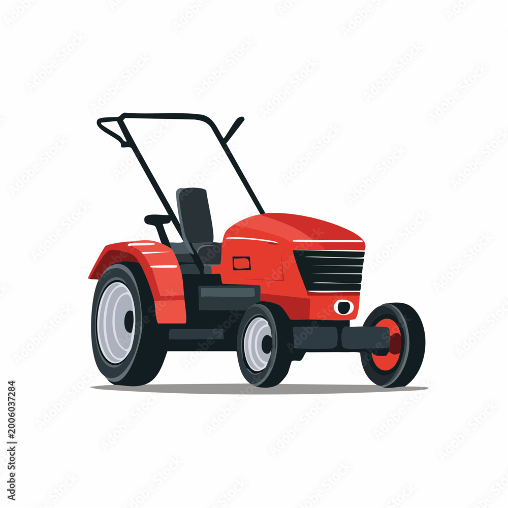 Obraz premium Red Tractor Illustration