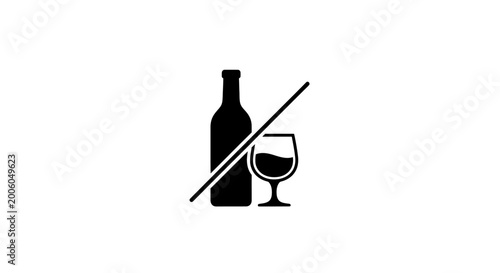 Photos No Wine Allowed Symbol.