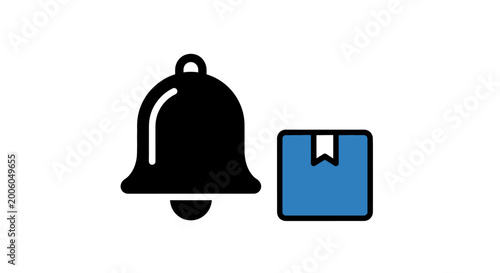 Canvastavla Notification Bell Icon Symbol.