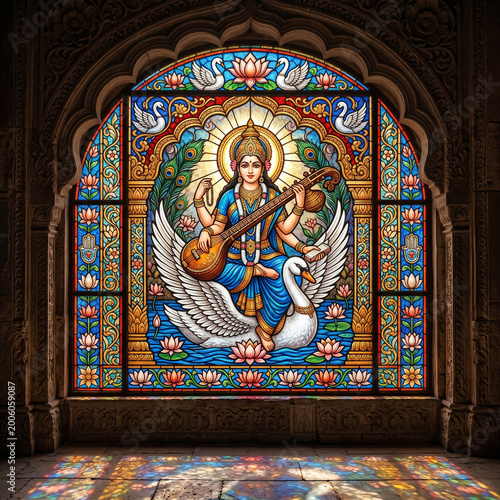 Ornate Stained Glass Window...