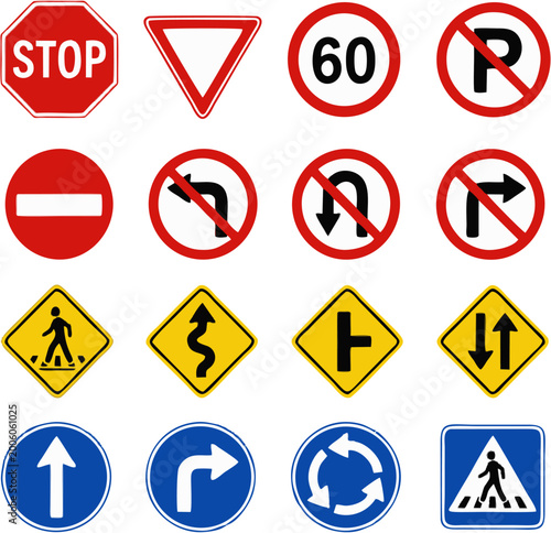 Free Download set of traffic signs - GFXLoad