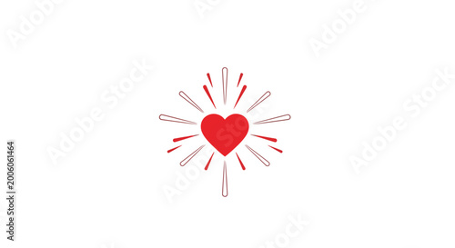 Foto Red Heart Icon Symbol.