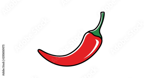 Bild auf Leinwand Red Hot Chili Pepper Illustration.
