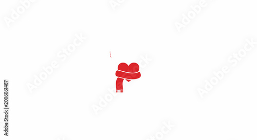 Canvas Print Red Mushroom Growing in Forest.