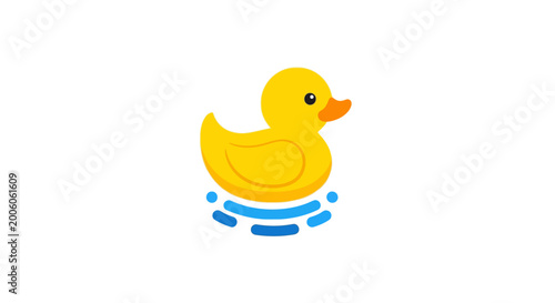 Tableau sur toile Rubber Ducky In Water Bath.