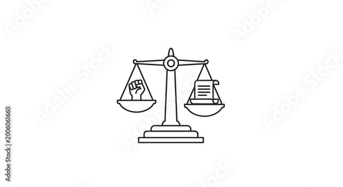 Canvastavla Scales of Justice Law Balance.