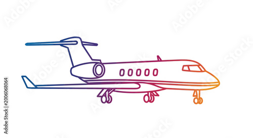 Luxury Private Jet Airplane, Business Aviation, Travel, Transportation, Modern Aircraft