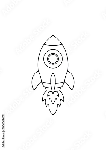 coloring sheet template rocket icon space