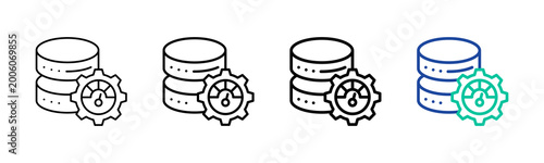 Throughput Icon Collection Different Style Outline
