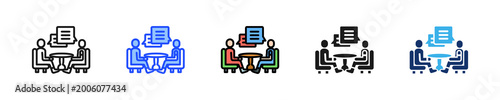 Φωτογραφία Breakout Room Icon Collection With Multiple Styles