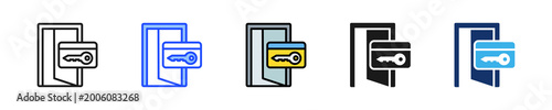 Room Access Icon Collection With Multiple Styles