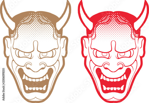 Bild auf Leinwand hannya noh mask