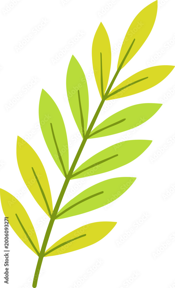 Fototapeta premium Leaf Flat Illustration