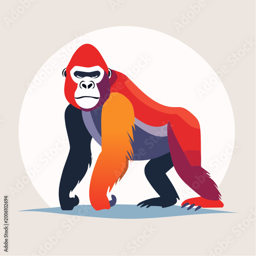 Stylized Gorilla Illustration