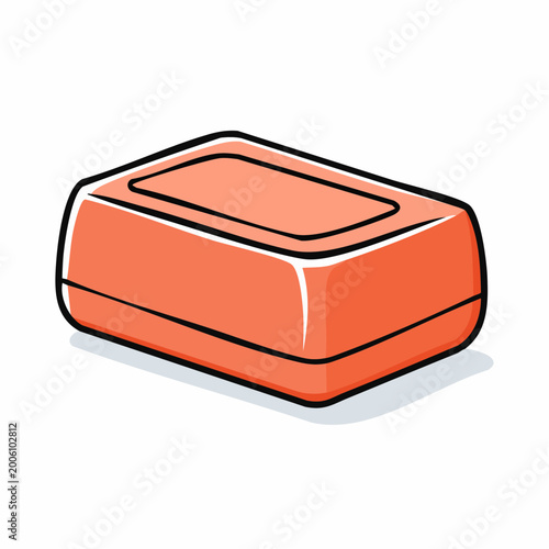 Cartoon Bar of Orange Soap