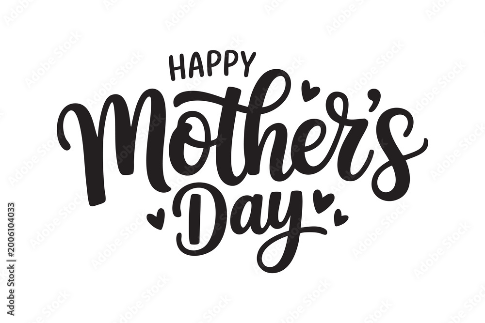 Fototapeta premium Happy Mother’s Day Typography Elegant Hand Lettering Designs