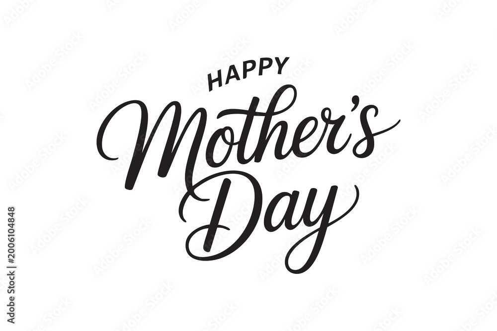 Obraz premium Happy Mother’s Day Typography Elegant Hand Lettering Designs