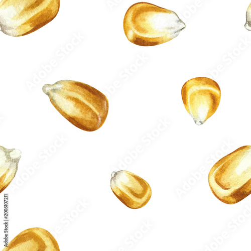 Принти на полотні Seamless corn kernel pattern