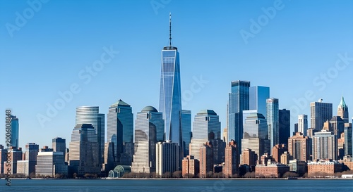 New York City Skyline with One World Trade Center.