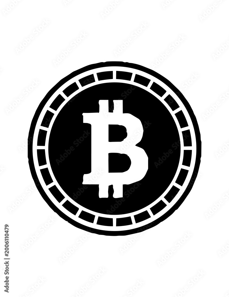 Obraz premium Bitcoin cryptocurrency logo symbol icon.