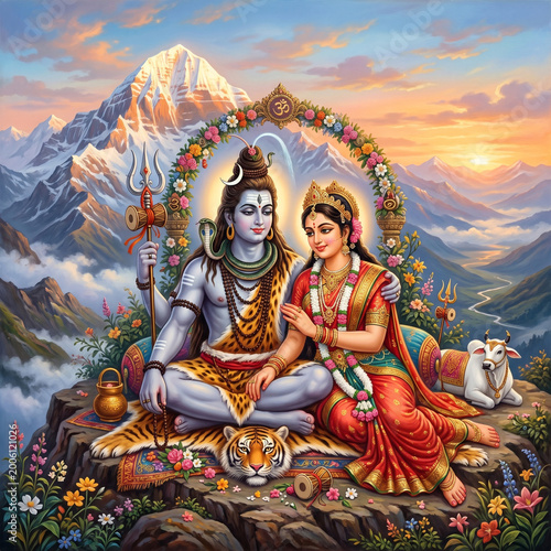 Lord Shiva and Goddess Parv...