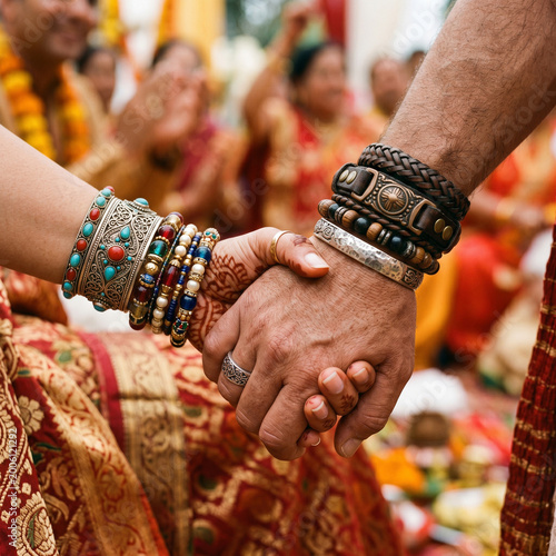 Close-up of Indian Bride an...