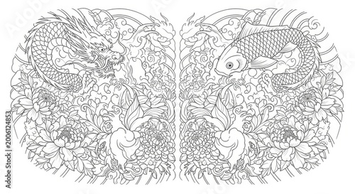 Creative Hand-Drawn Vector Artwork with Bold Lines