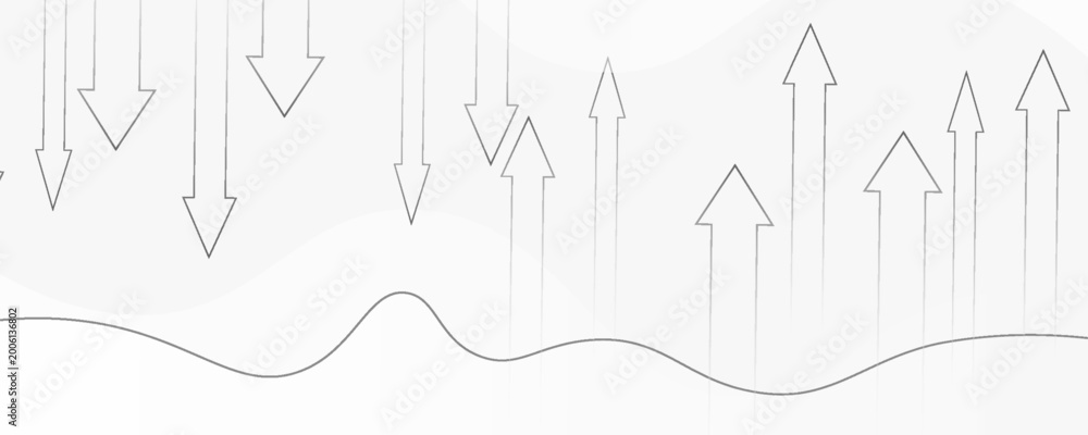 Obraz premium Modern white creative economy investment report chart arrow up illustration background