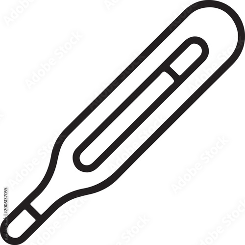 Thermometer icon medical temperature gauge  simple line style health tool