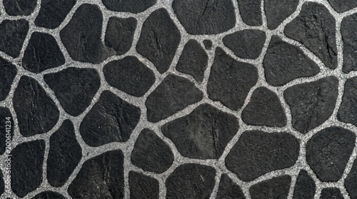 Obraz na płótnie Black alligator skin texture close up detailed pattern